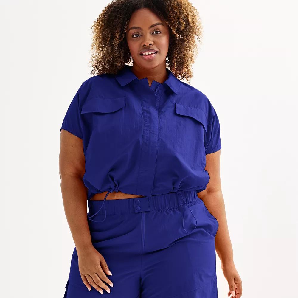 Plus Size Tek Gear Cargo Shirt, Women's, Size: 4XL, Elliot Purple Product Image