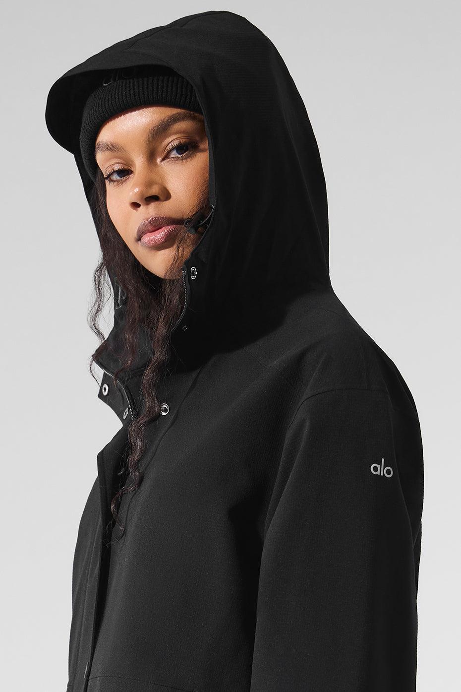 Rain Or Shine Long Coat - Black Female Product Image