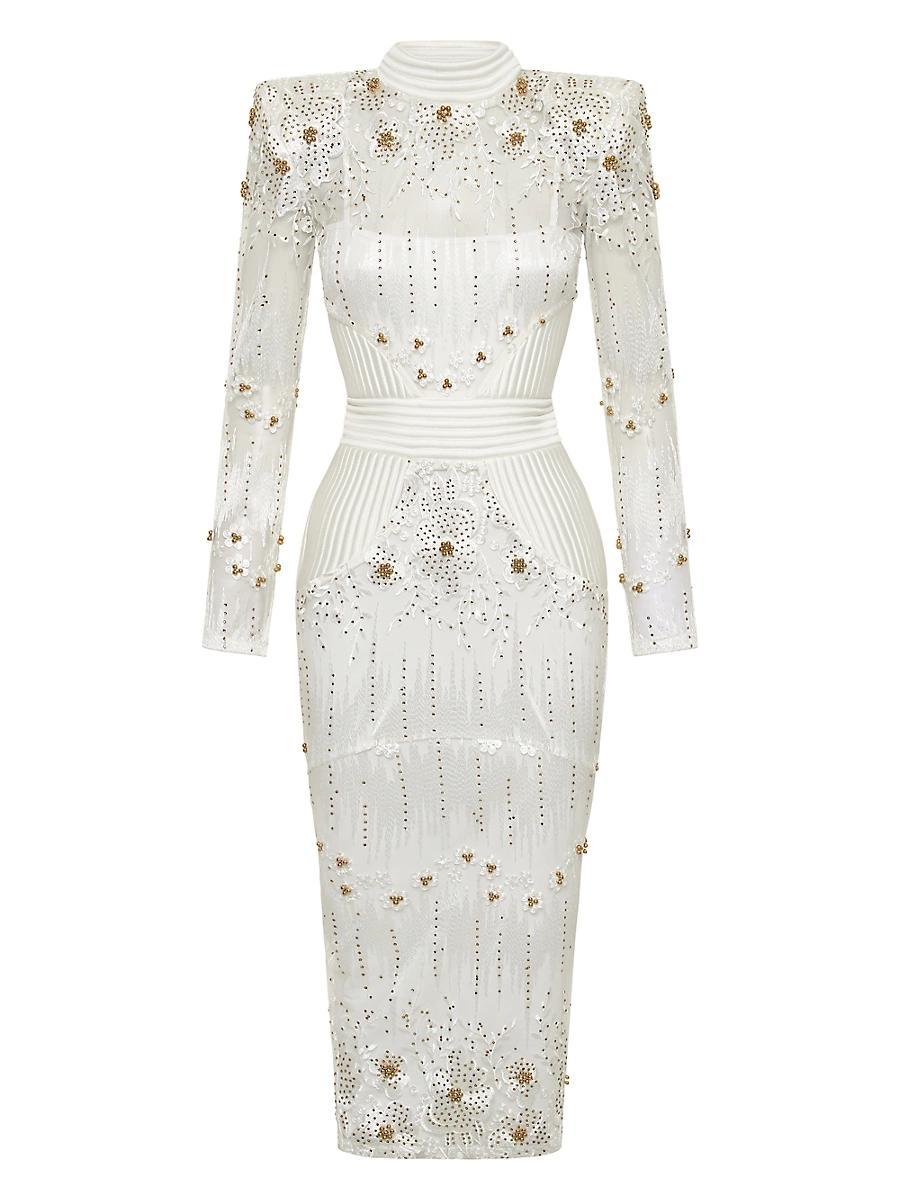 Womens LArtiste Embellished Midi-Dress Product Image