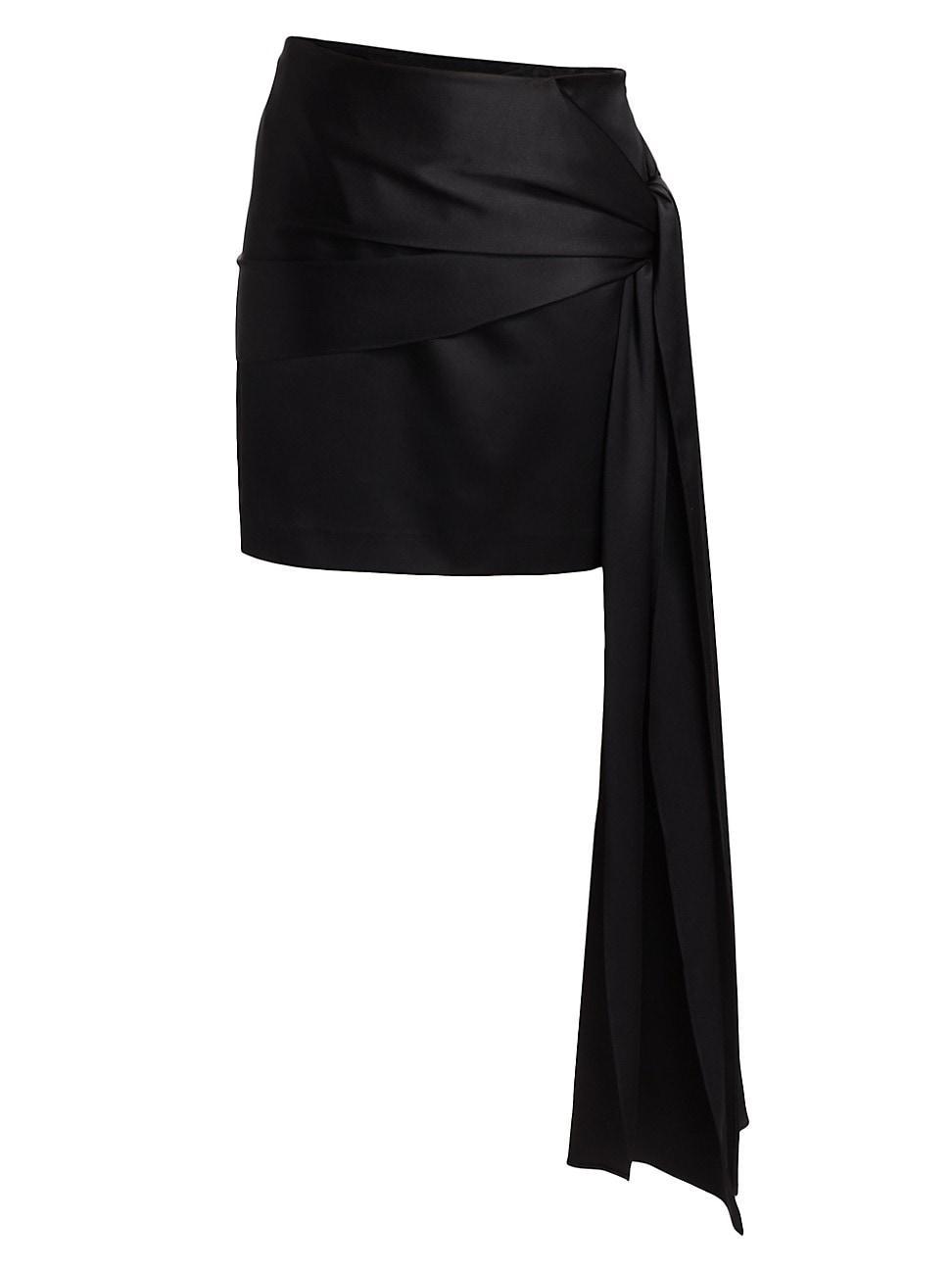 Womens Mila Draped Silk Miniskirt Product Image