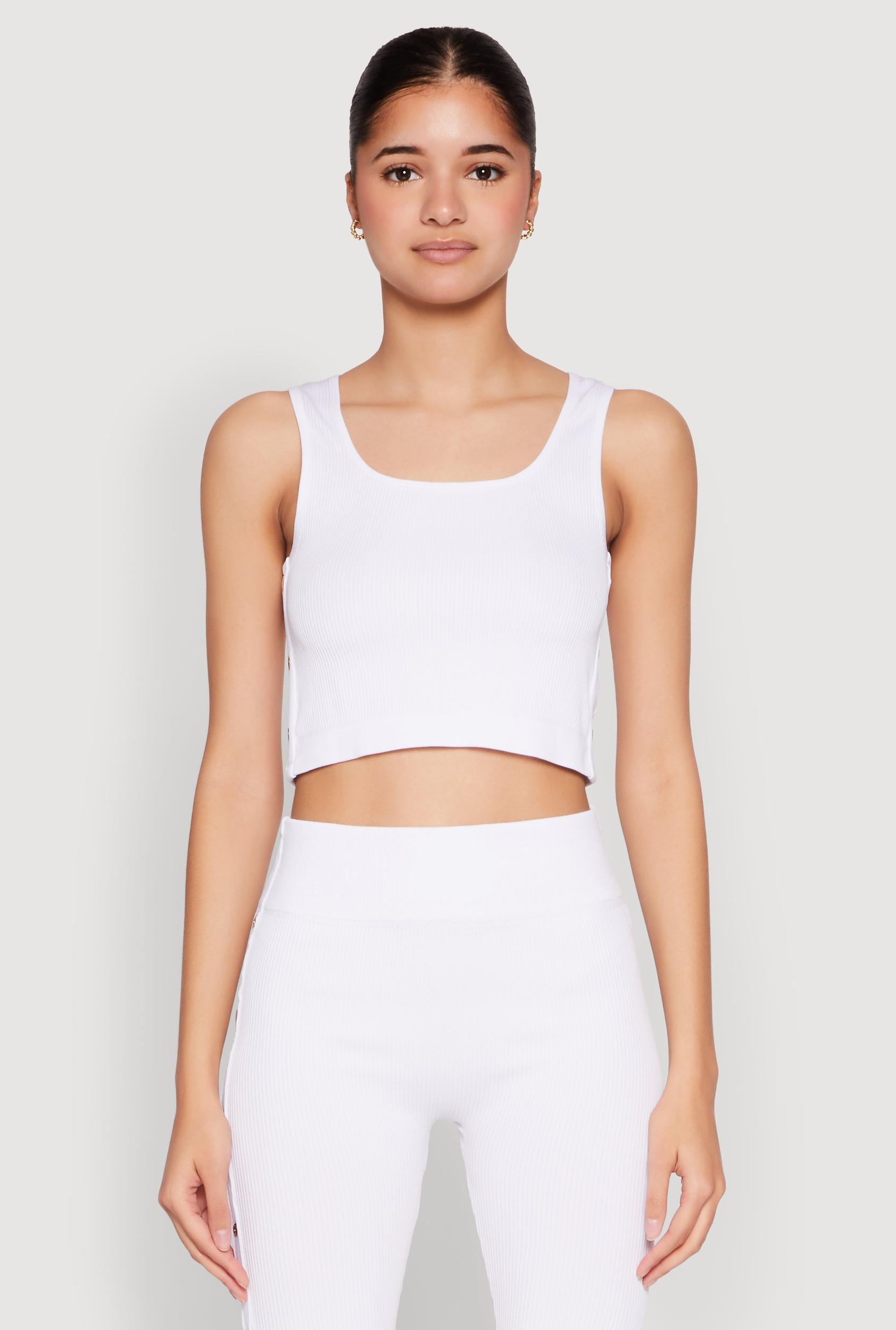 Womens Grommet Side Cropped Tank Top Product Image