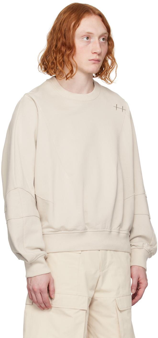HELIOT EMIL Beige Plicate Sweatshirt In Stone Product Image