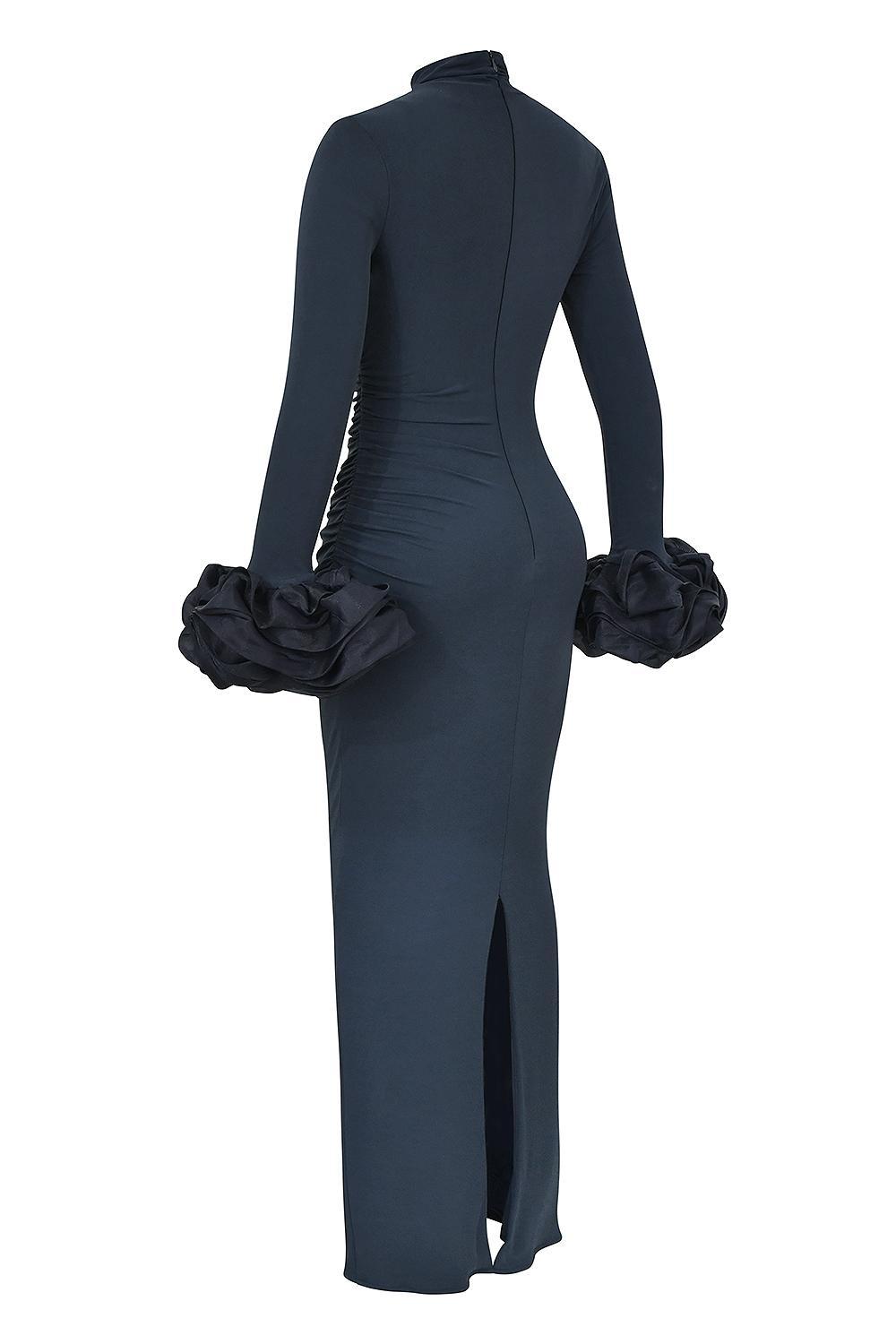 Fabienne Midnight Ruffle Sleeve Maxi Dress Product Image