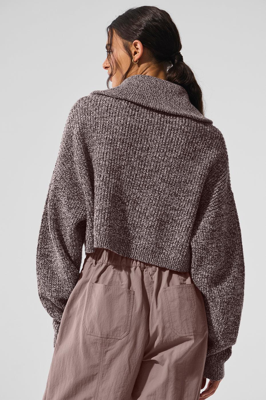 Marl Sweater 1/4 Zip Pullover - Mushroom Marl Product Image