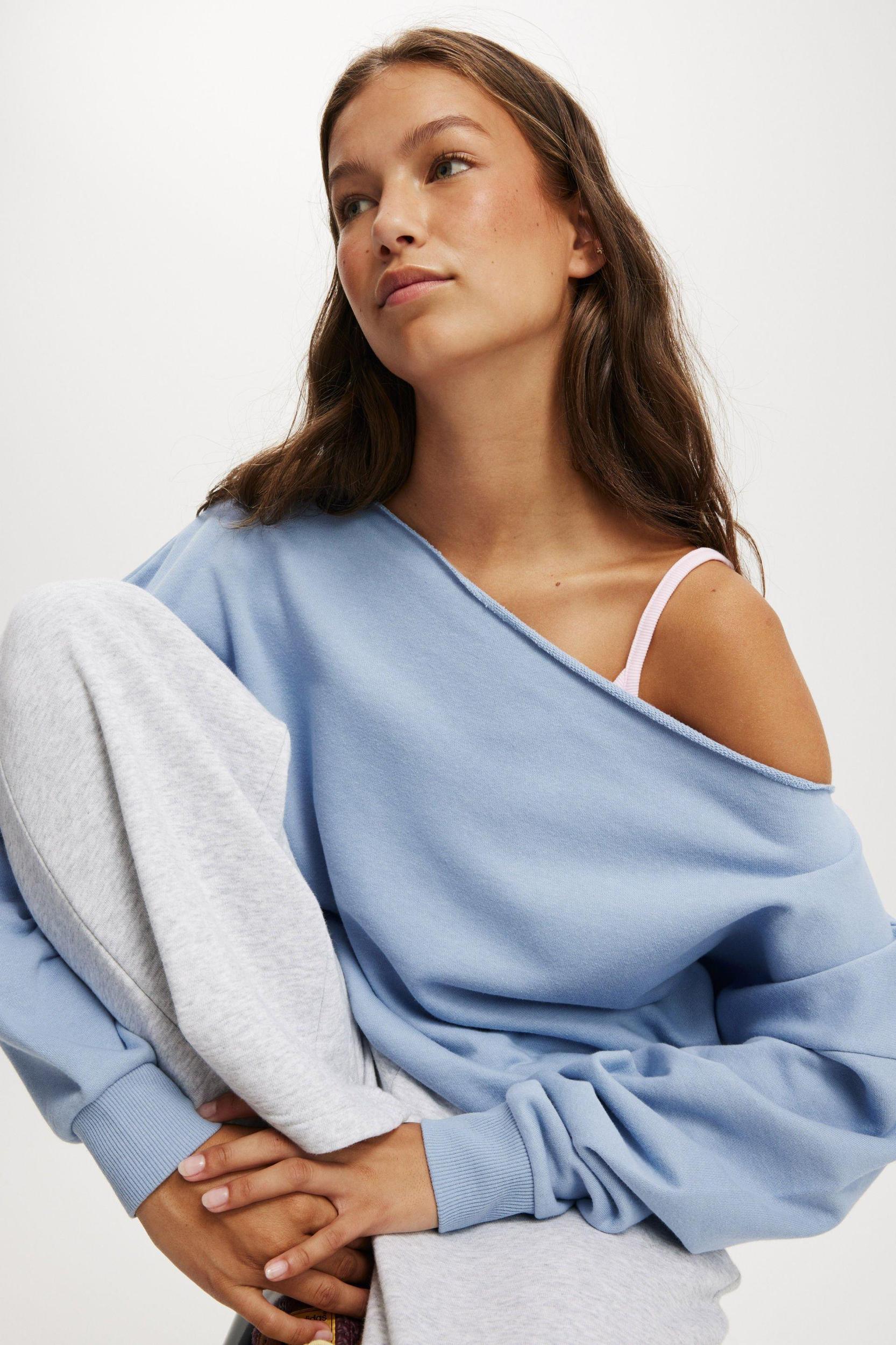 Classic Fleece Off The Shoulder Sweatshirt Product Image