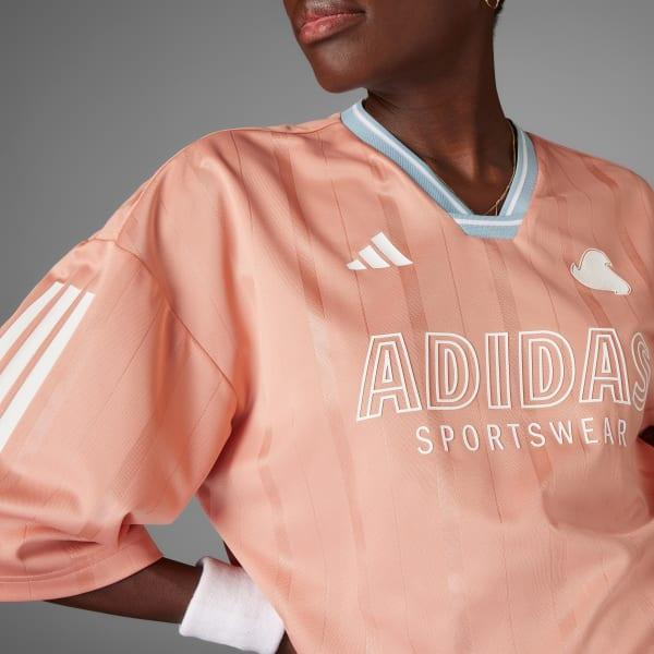 Adidas Womens Tiro 3-Stripes Oversized Jersey Shirt Product Image