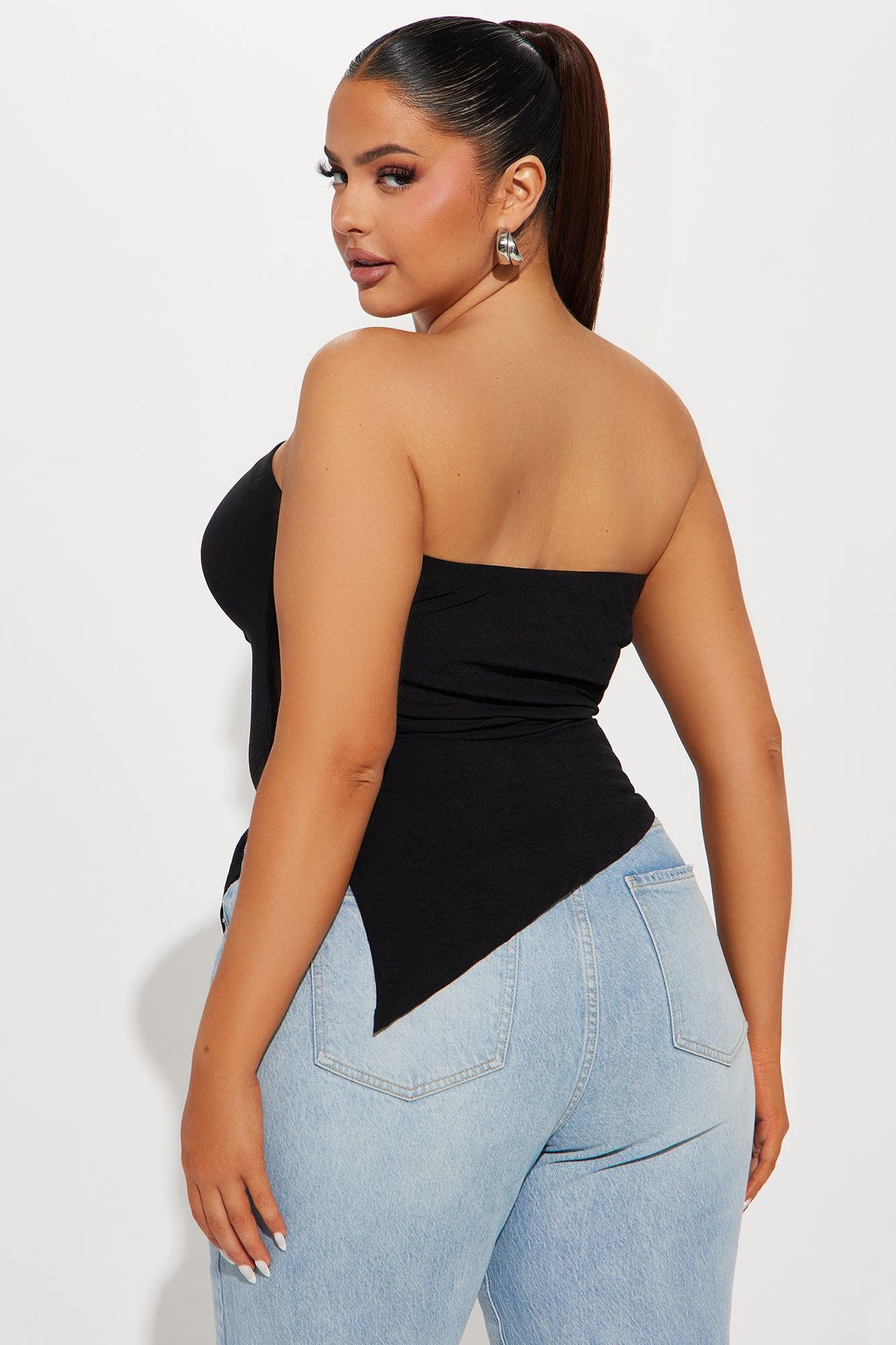 Valerie Asymmetrical Top - Black Product Image