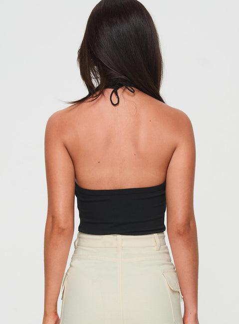 Find You Halter Bodysuit Black Product Image