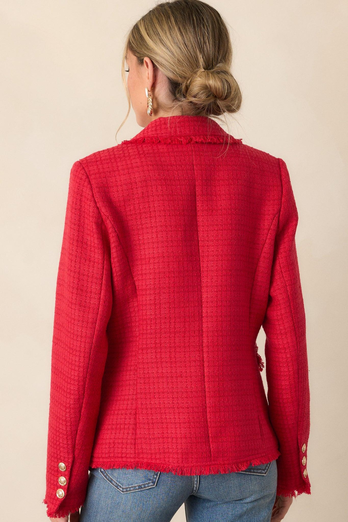 Made For This Red Tweed Blazer Product Image