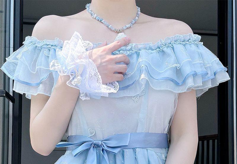 Bow Ruffle Decorative Cuffs Product Image