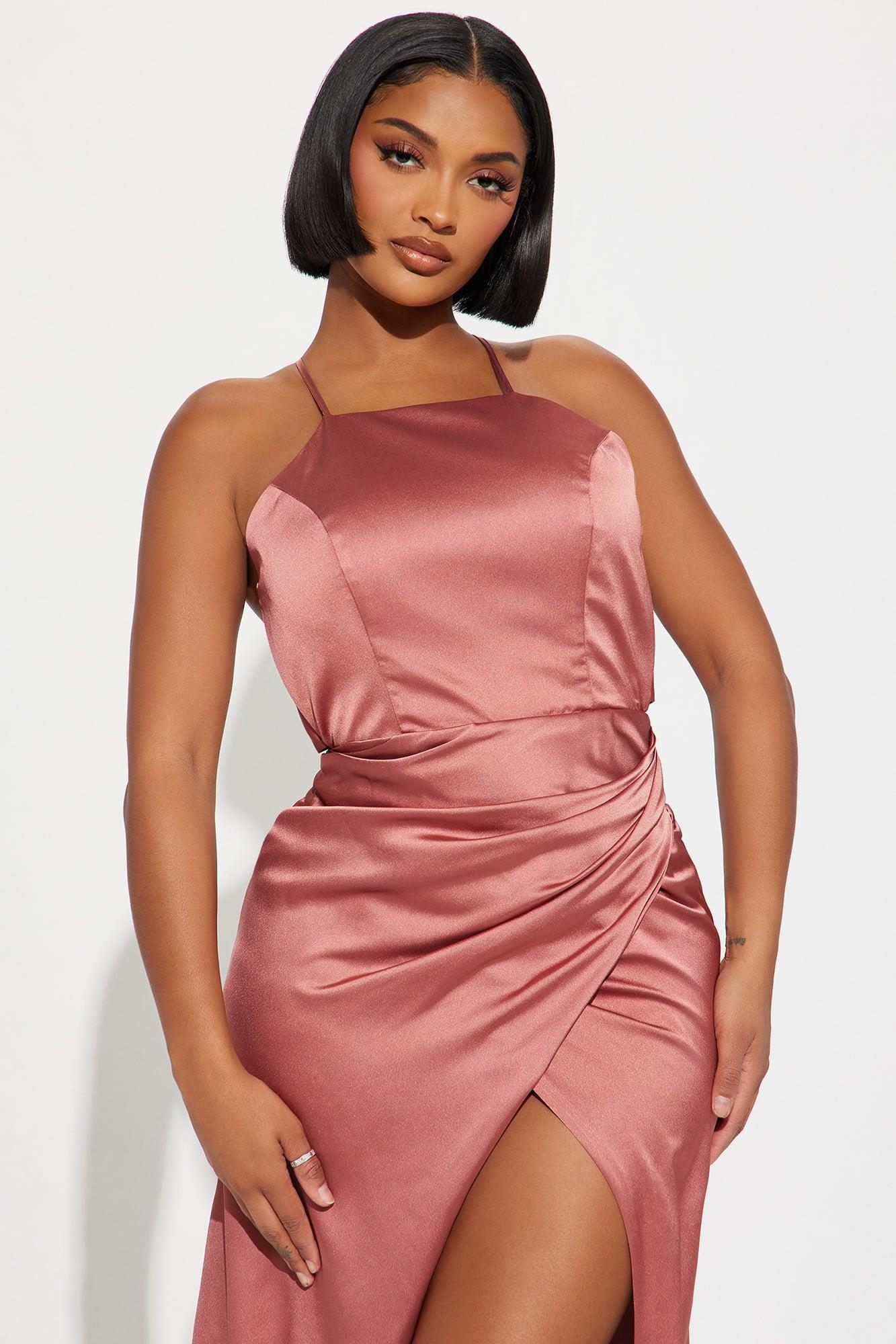 Adore Satin Gown - Marsala Product Image