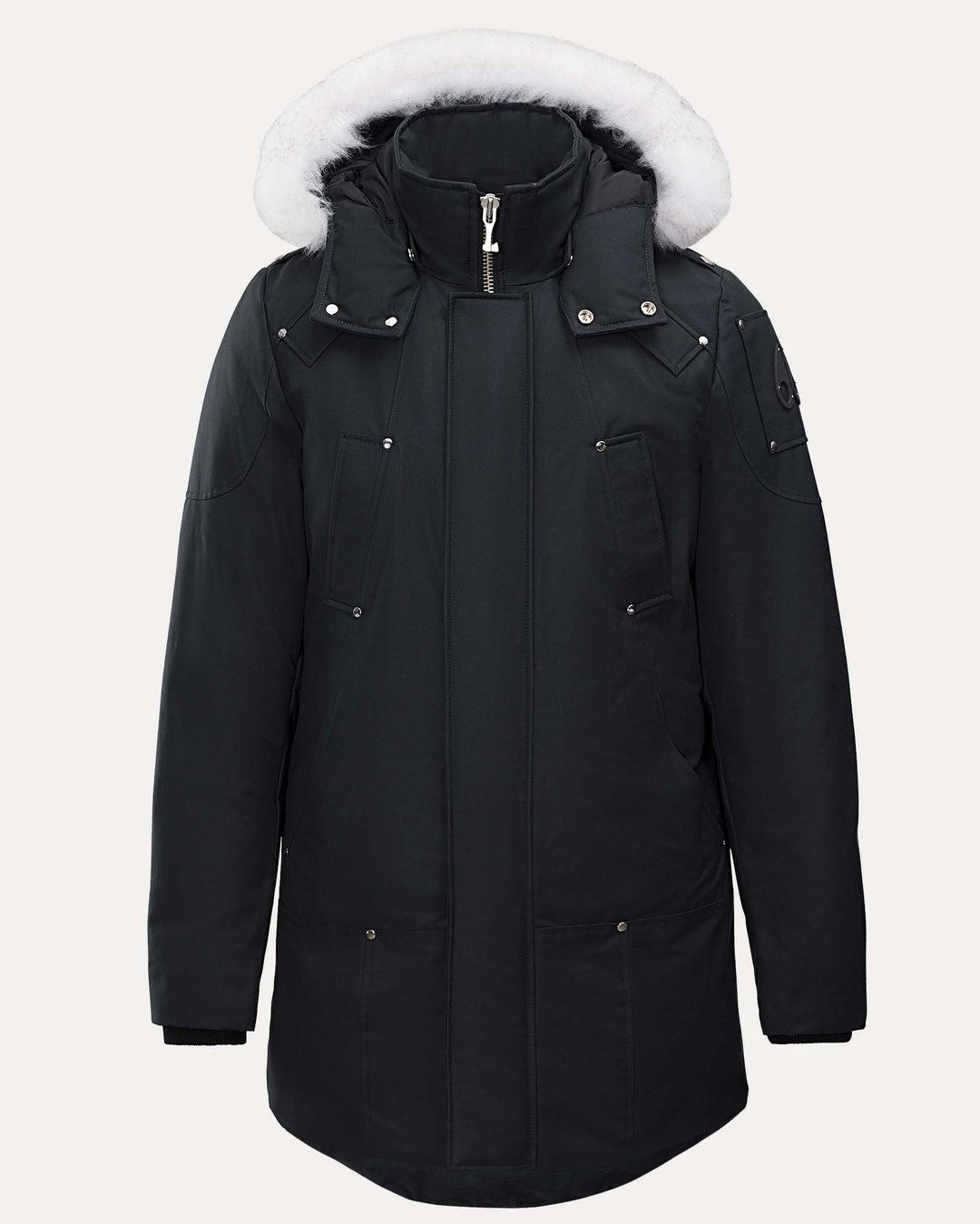Moose knuckles Stirling Black Parka with Natural Shearling Product Image