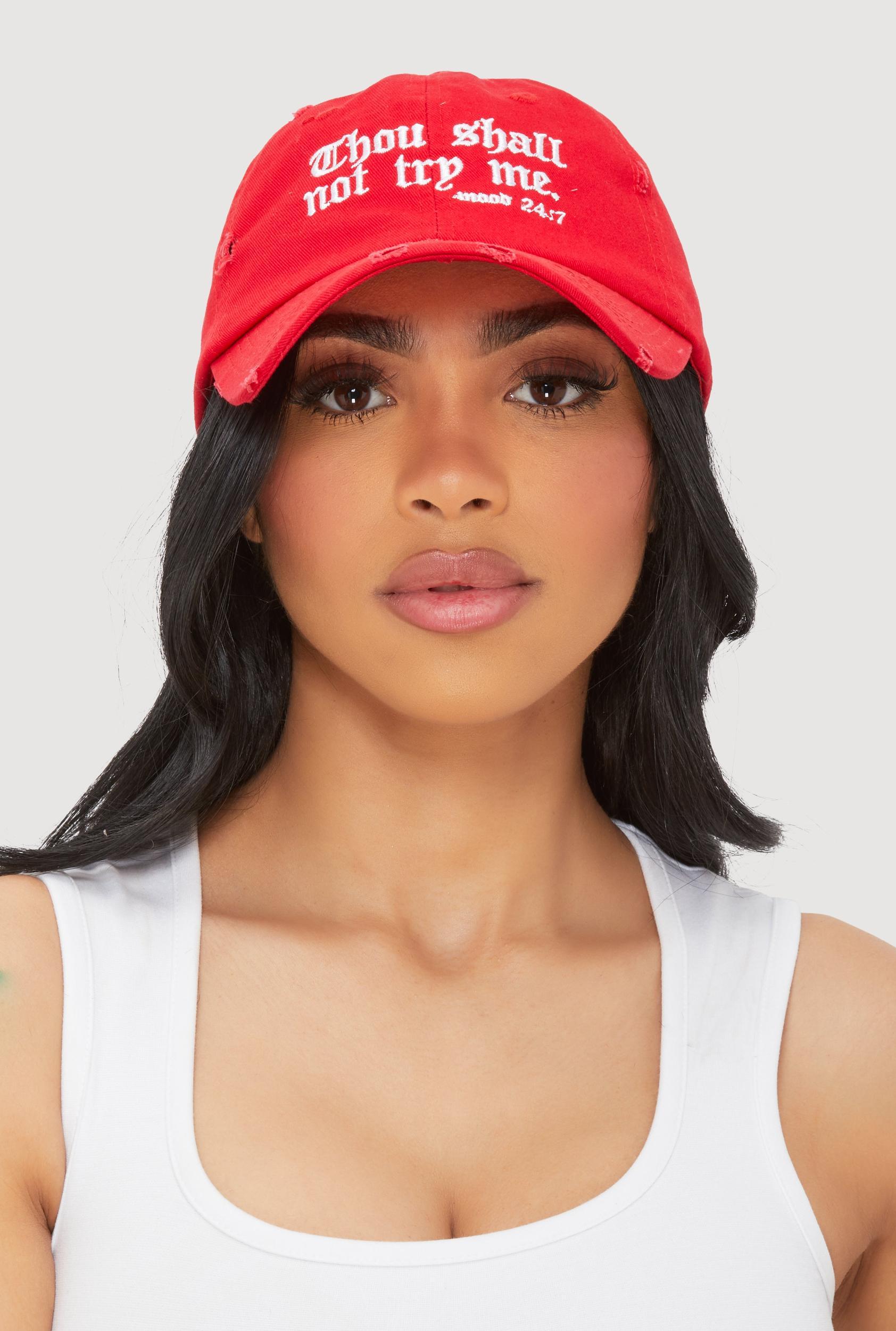Thou Shall Not Try Me Baseball Cap Female Product Image