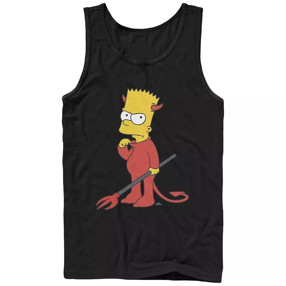 Men's The Simpsons Devil Bart Graphic Tank Top, Size: XL, Black Product Image