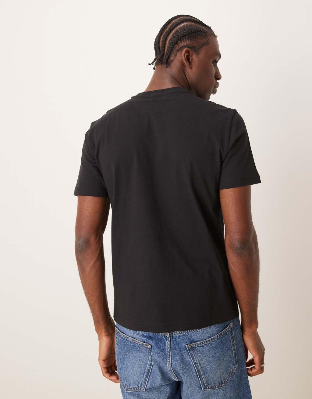 Calvin Klein line logo t-shirt in black Product Image