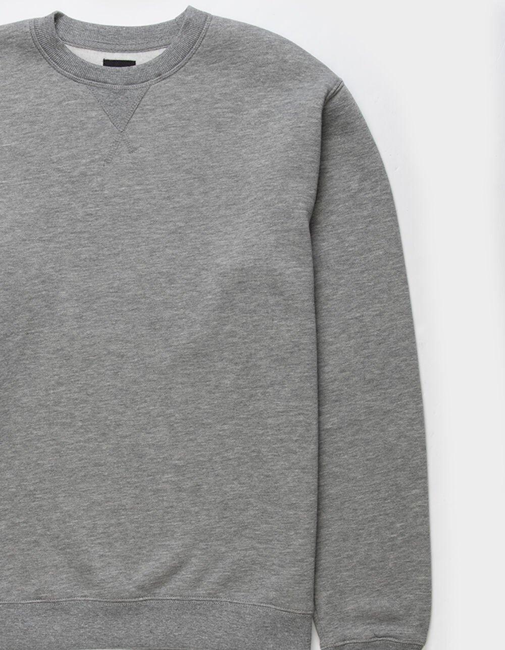 RSQ Mens Solid Crewneck Fleece Sweatshirt - KHAKI Product Image