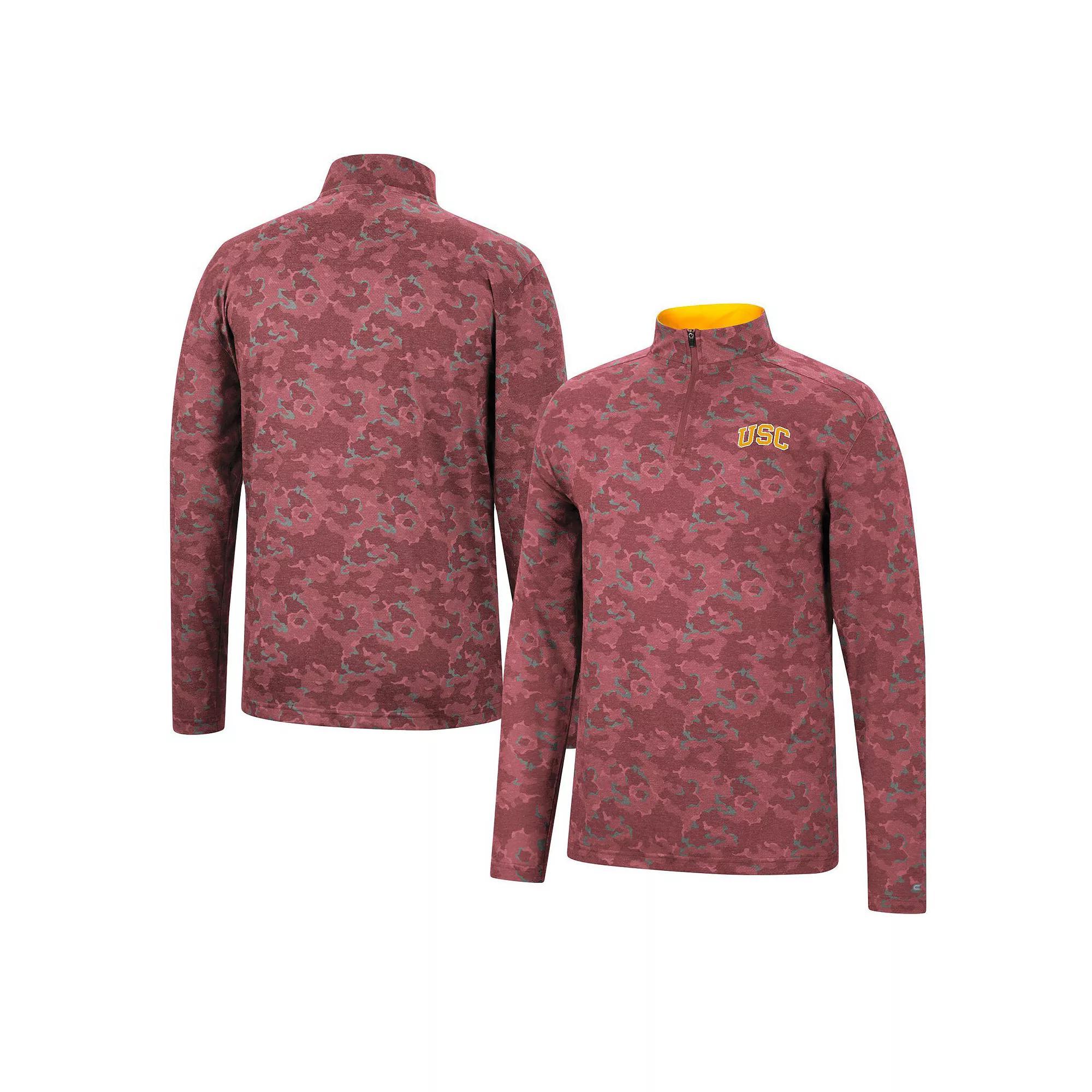 Men's Colosseum Cardinal Iowa State Cyclones Tivo Quarter-Zip Jacket, Size: Large, Red Product Image
