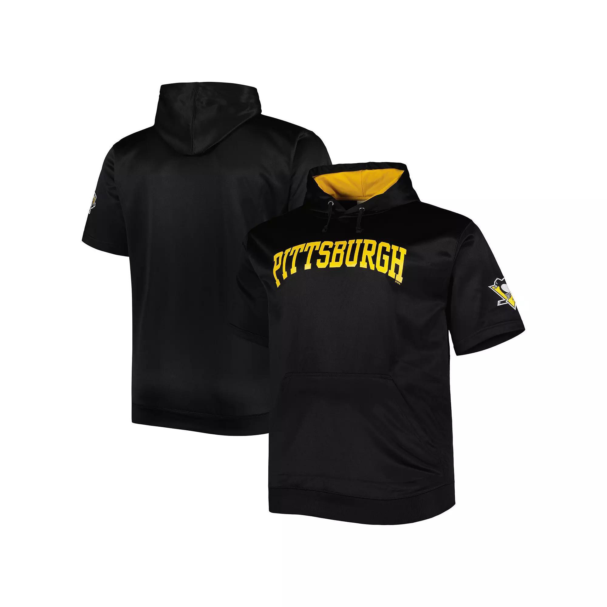 Mens Pittsburgh Penguins Big & Tall Logo Short Sleeve Hoodie Product Image