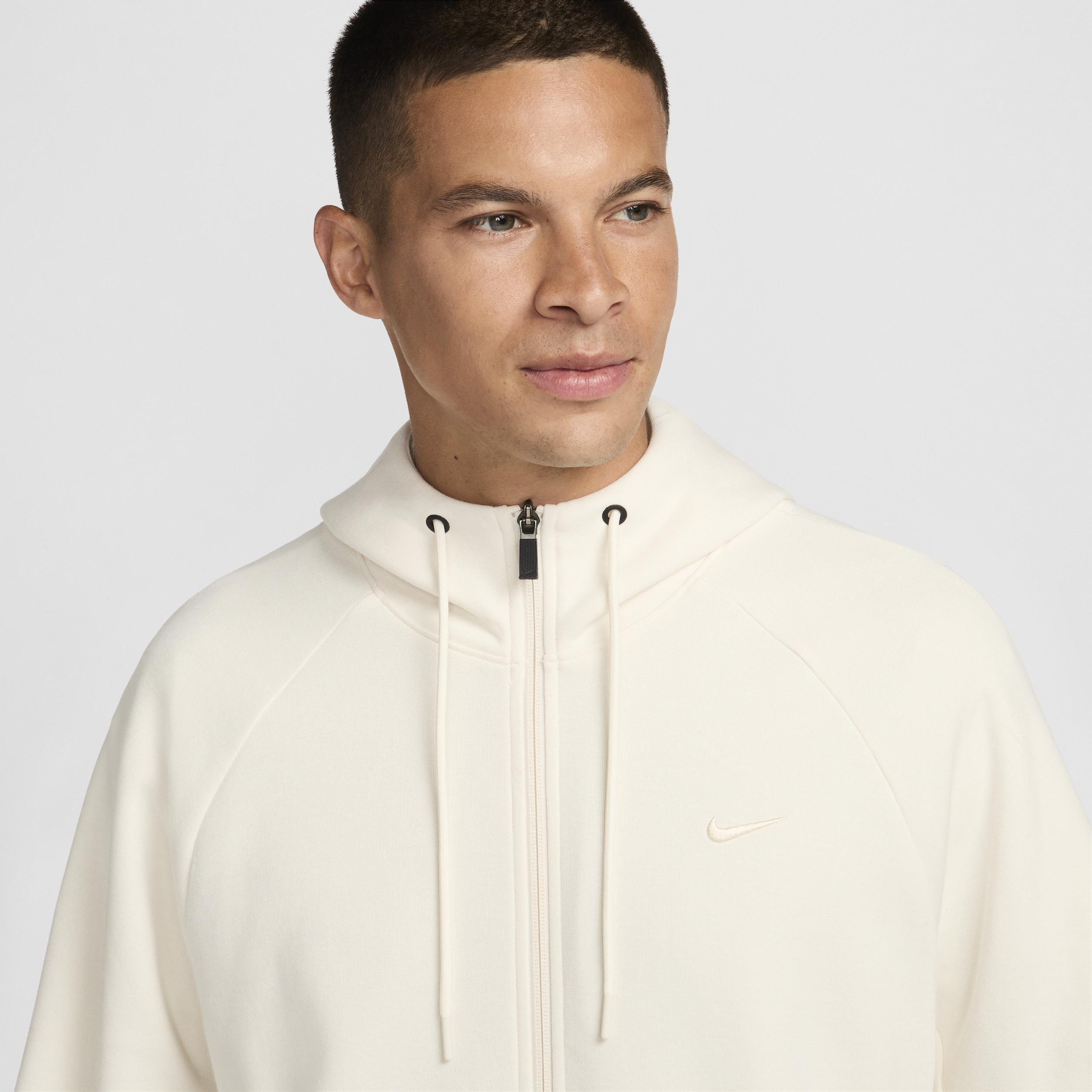 Nike Mens Primary Dri-FIT UV Full-Zip Versatile Hoodie in Pale Ivory Product Image