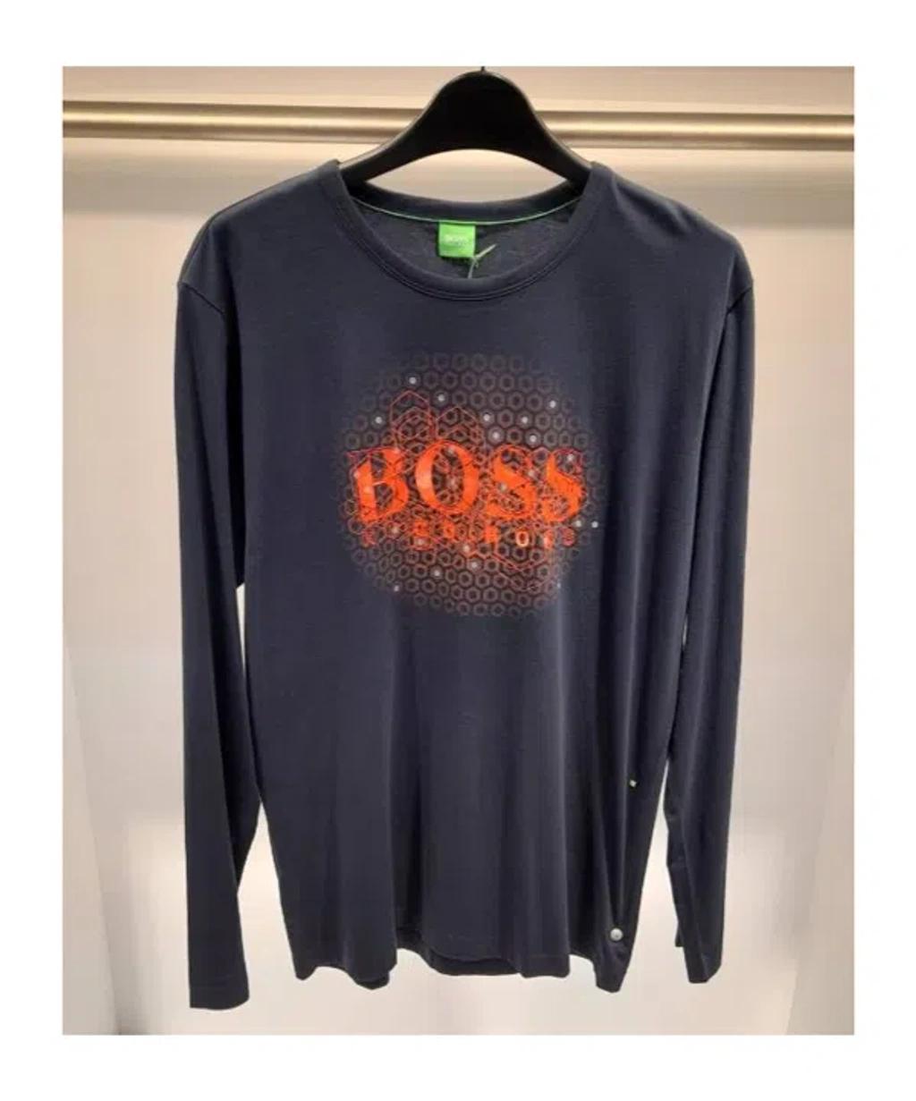 HUGO BOSS Round Collar And Long-sleeved T-shirt In Black Product Image