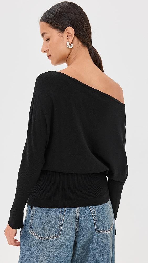 SIMKHAI Lavina Draped Off Shoulder Sweater | Shopbop Product Image