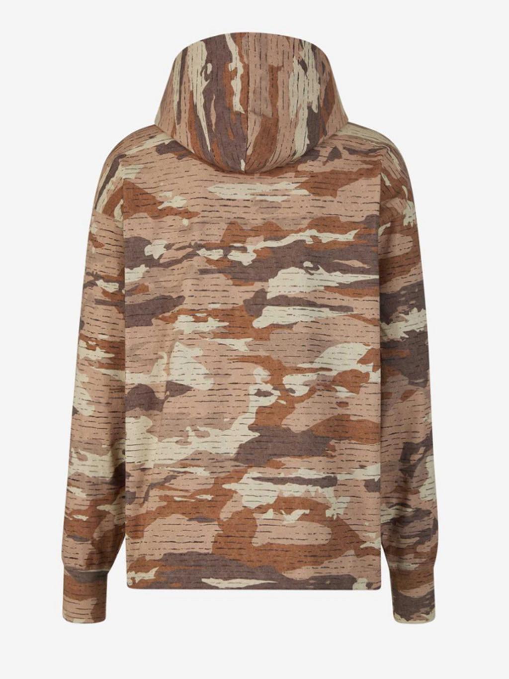 ACNE STUDIOS Camouflage Hood Sweatshirt In Brown Product Image