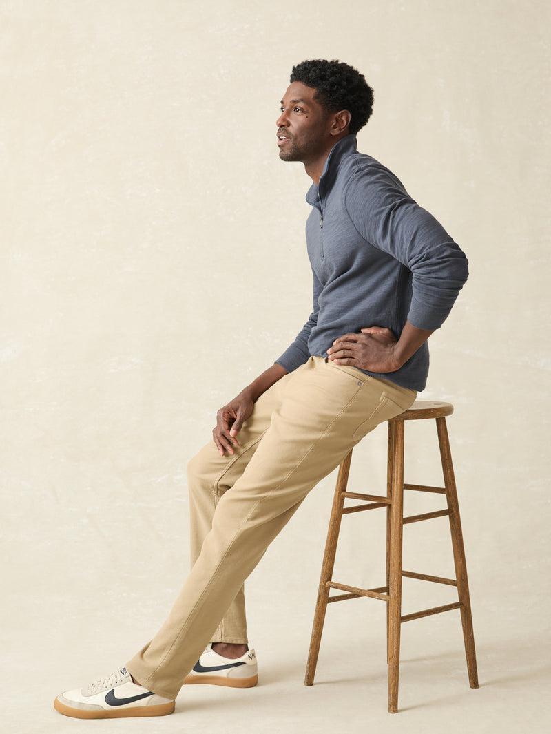 Stretch Terry 5-Pocket Athletic Fit - Desert Khaki Product Image