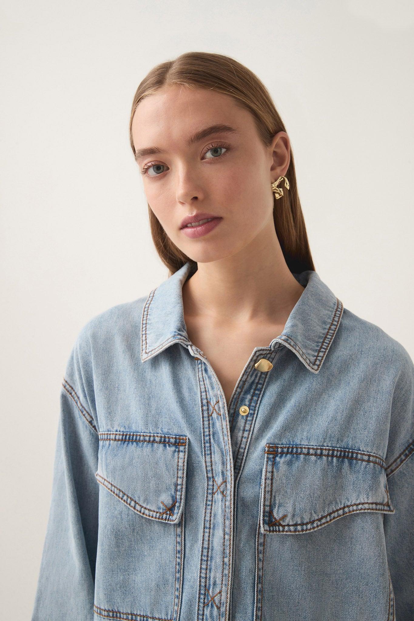 Ray Longline Denim Shirt Product Image