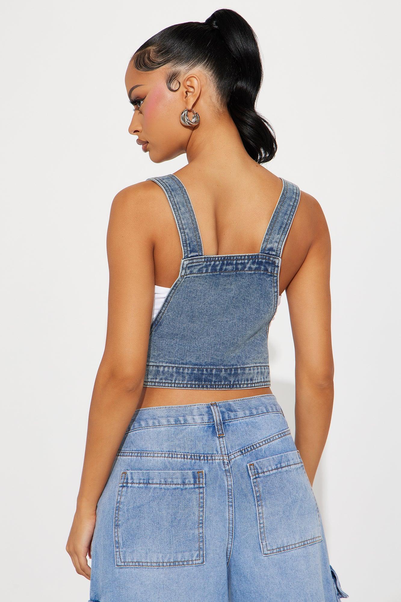 Southern Belle Denim Top - Light Wash Product Image