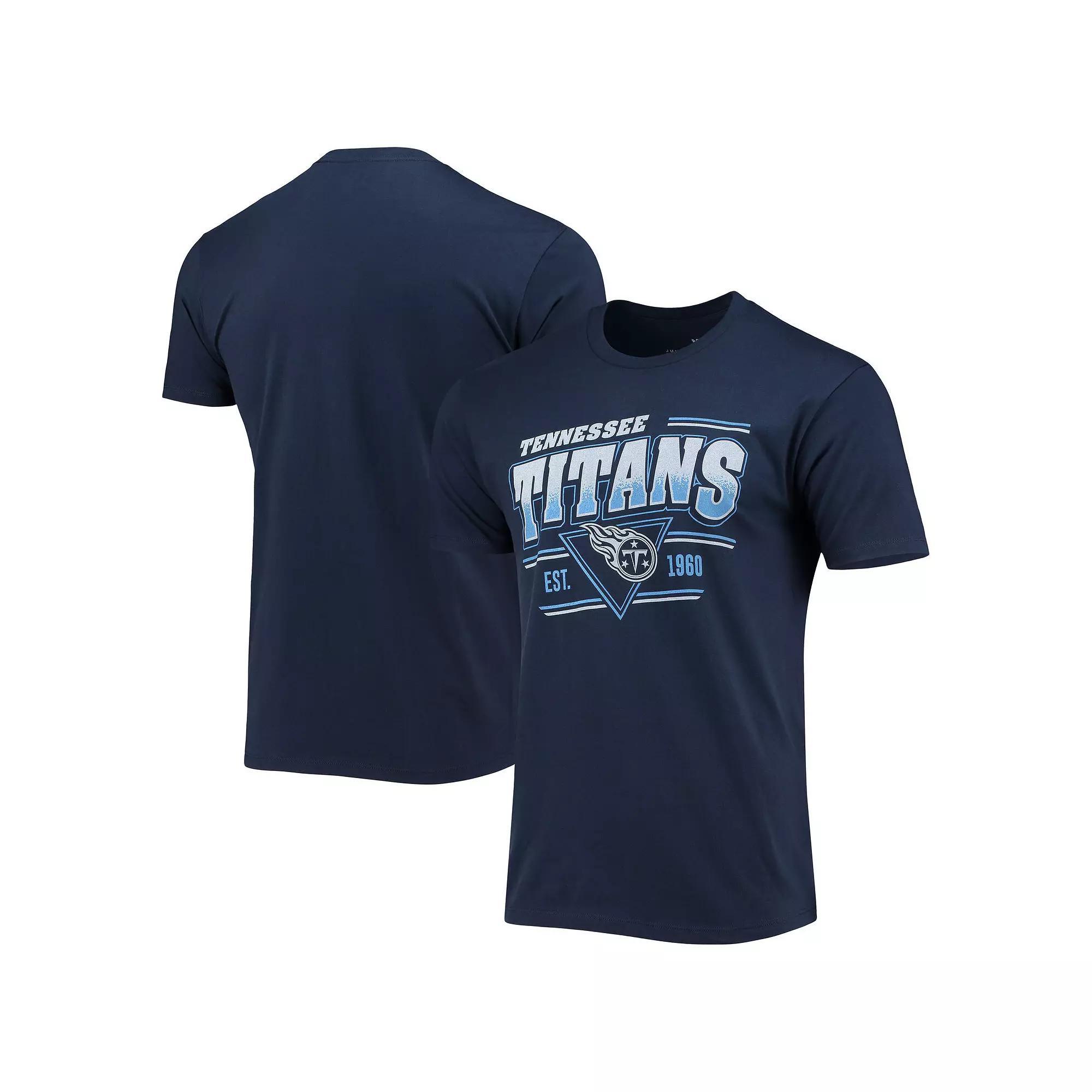 Men's Junk Food Navy Tennessee Titans Throwback T-Shirt, Size: Medium, Blue Product Image