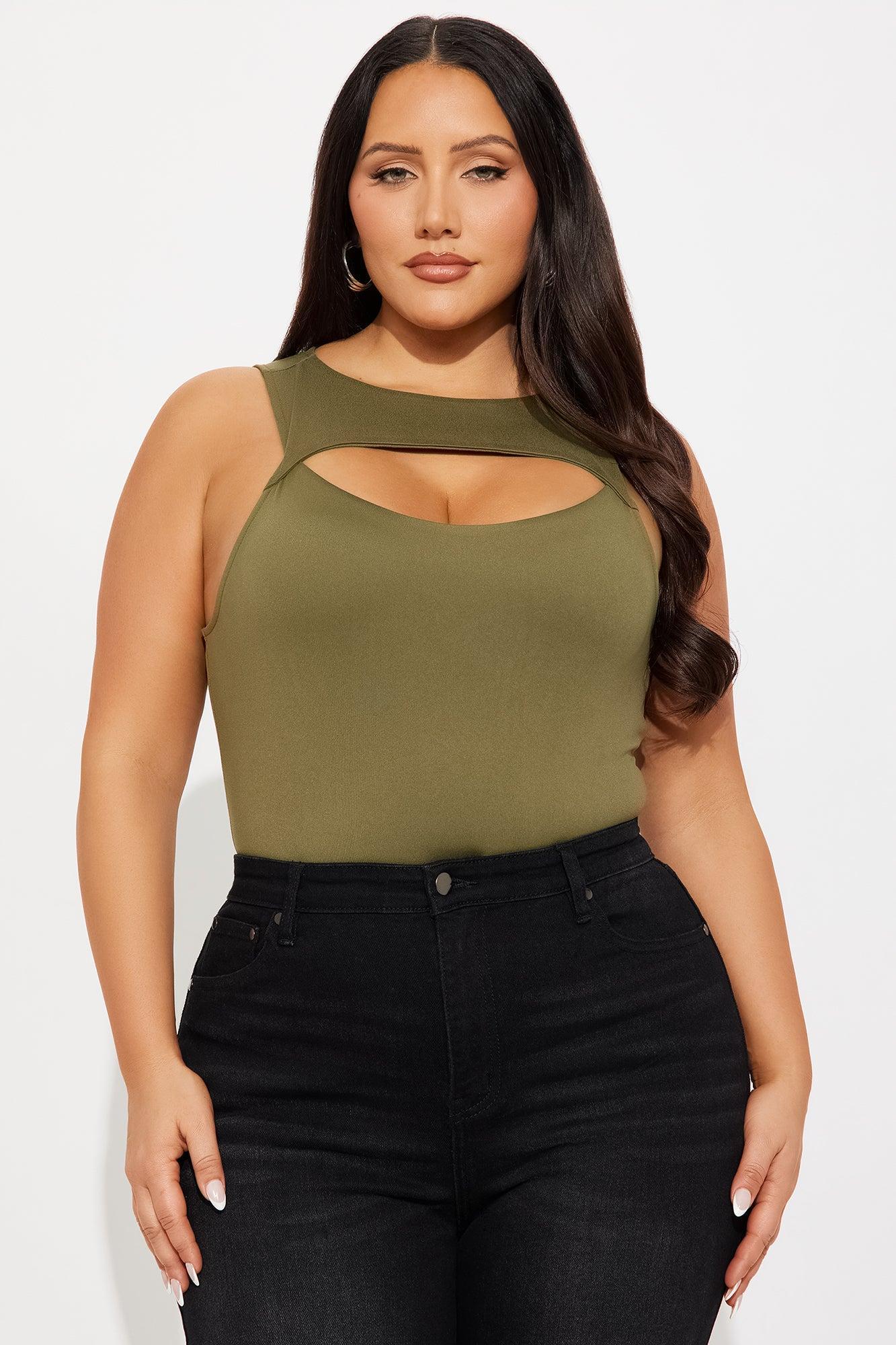 Eli Cut Out Bodysuit - Olive Product Image