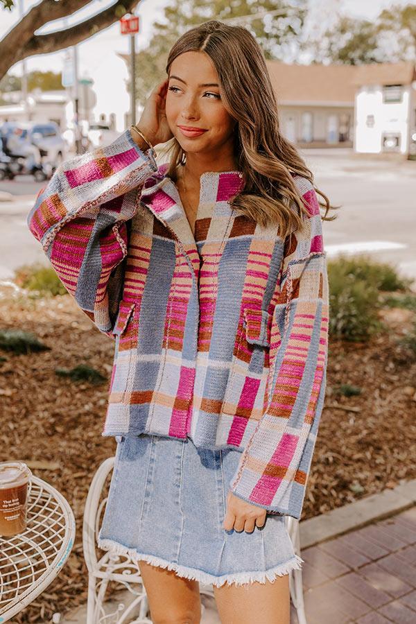 Small Town Bistro Color Block Cardigan Product Image