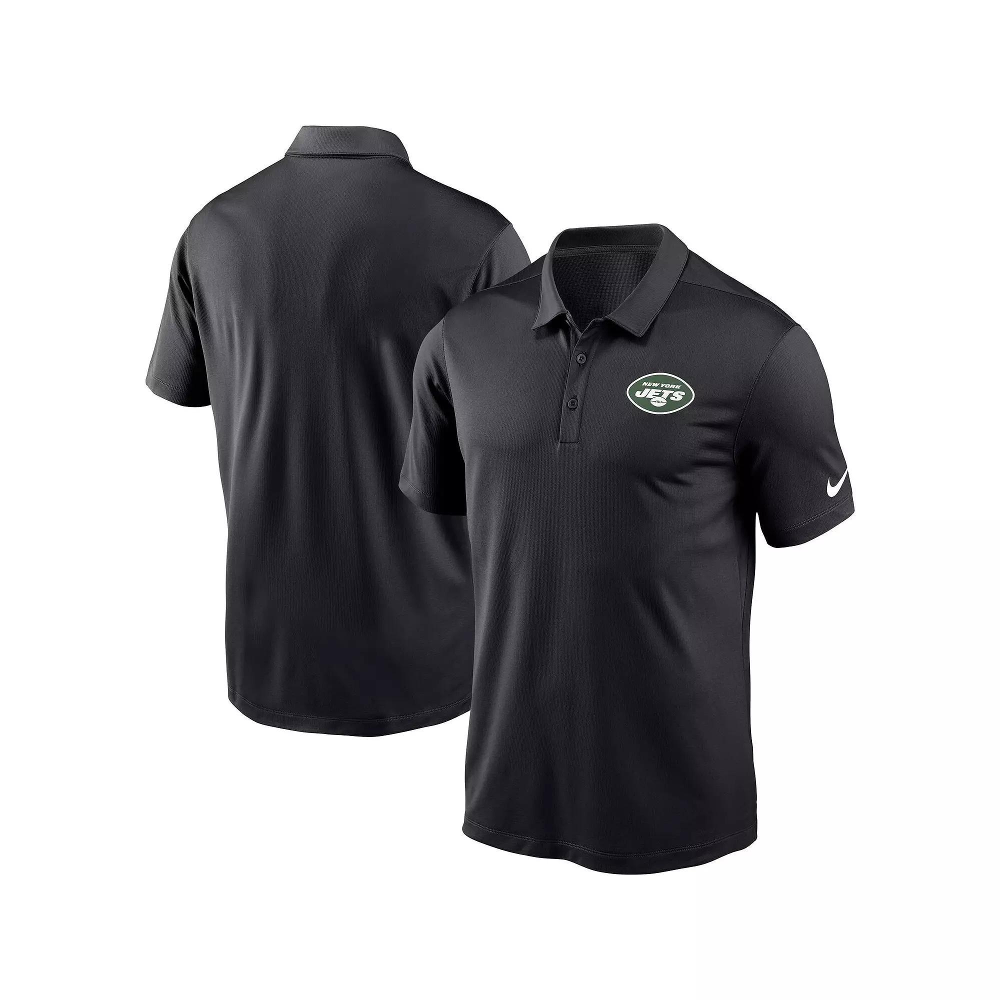 Men's Nike Black New York Jets Franchise Team Logo Performance Polo, Size: Medium Product Image
