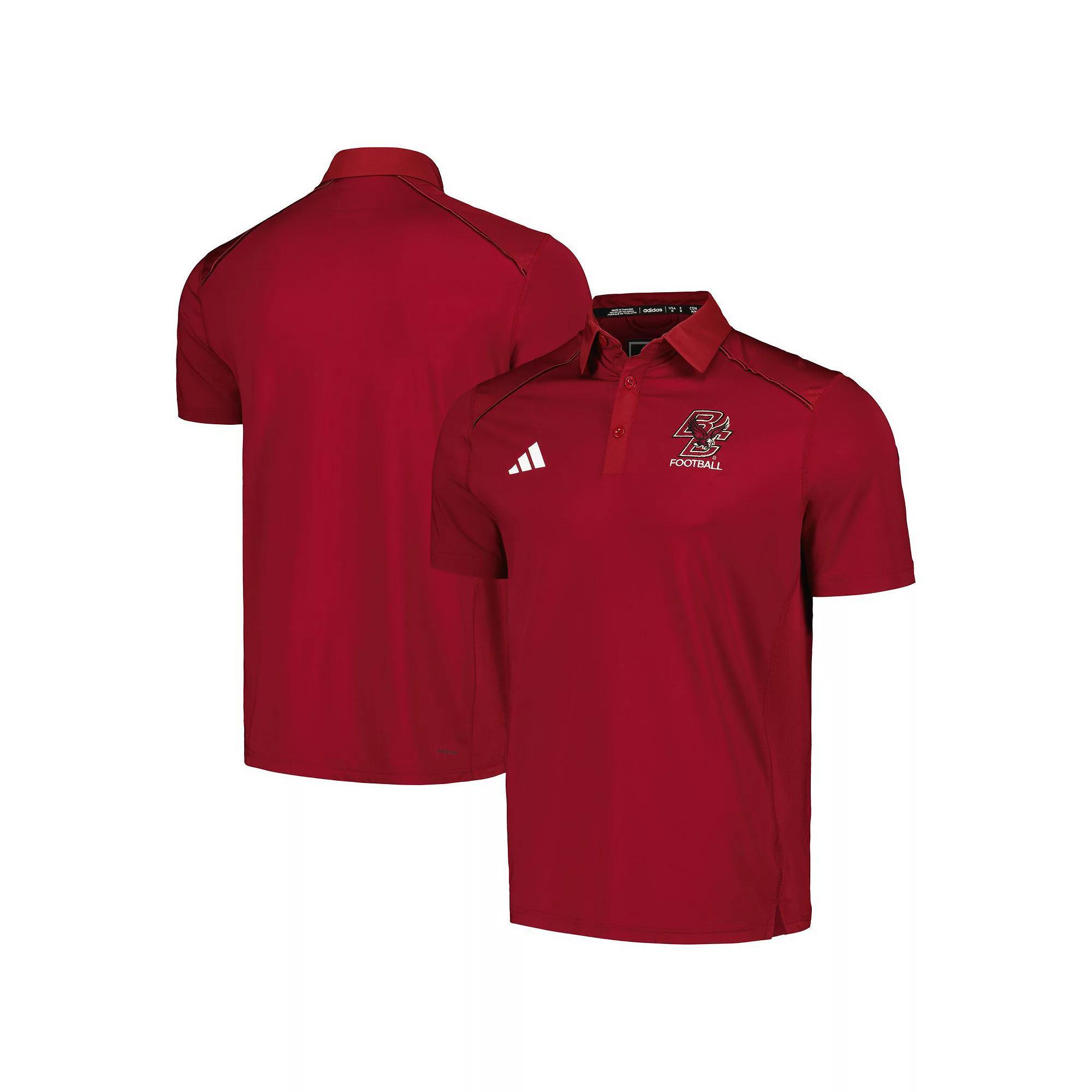 Mens adidas Maroon Boston College Eagles Classic AEROREADY Polo Product Image