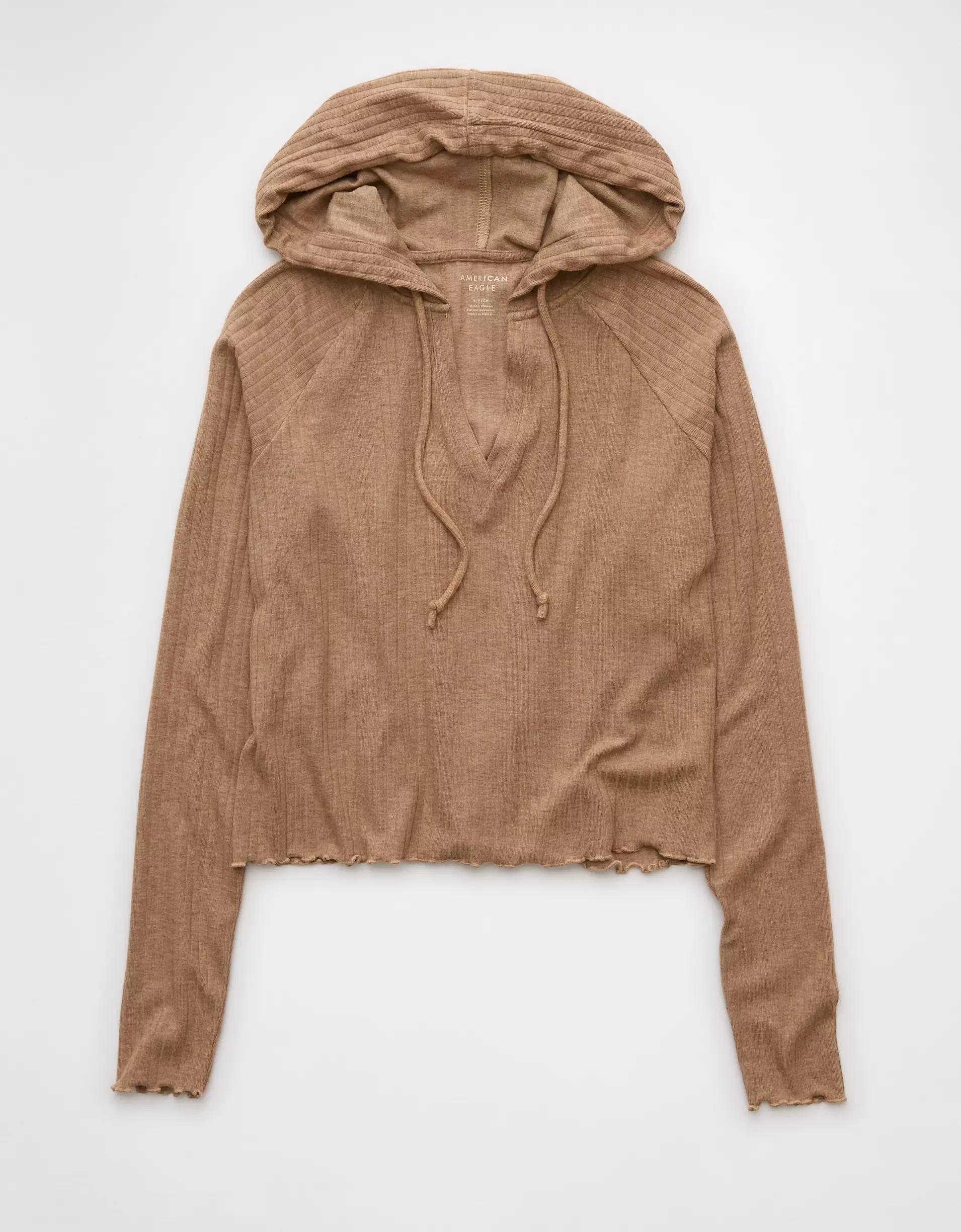 AE Cropped Sweater Lounge Hoodie Product Image