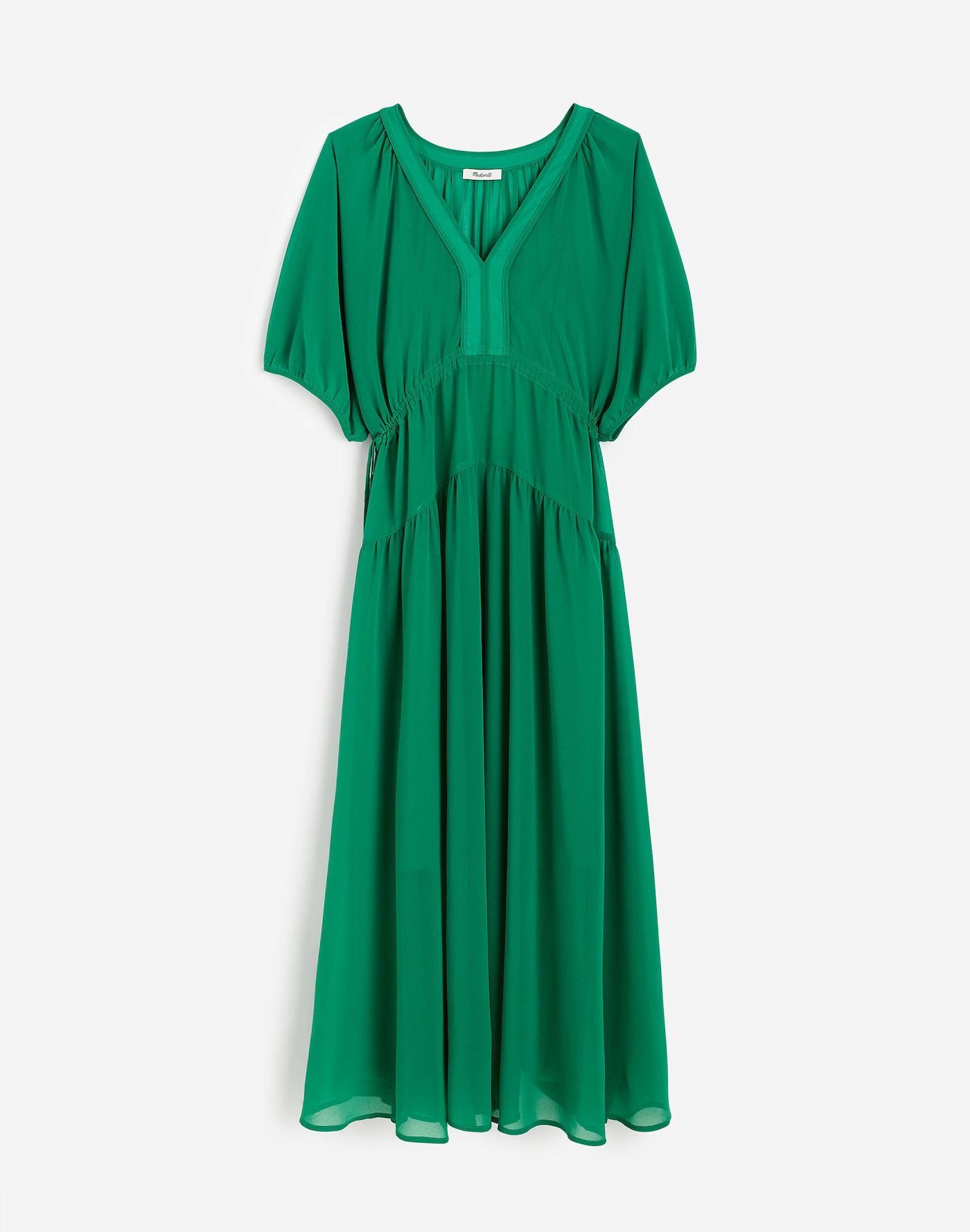 Sheer V-Neck Dolman Maxi Dress Product Image