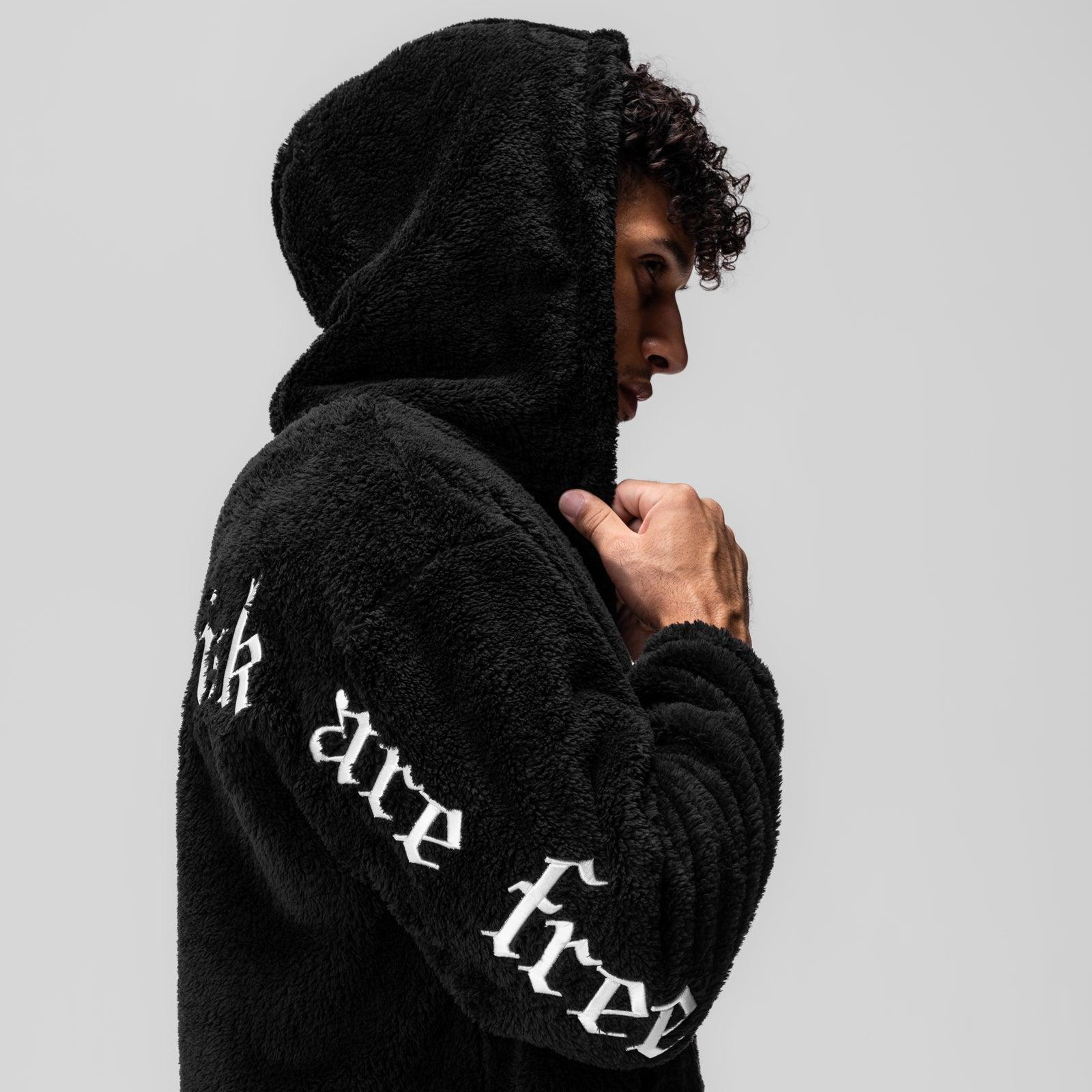 0887. Sherpa Recovery Full Zip Hoodie - Black/White Product Image