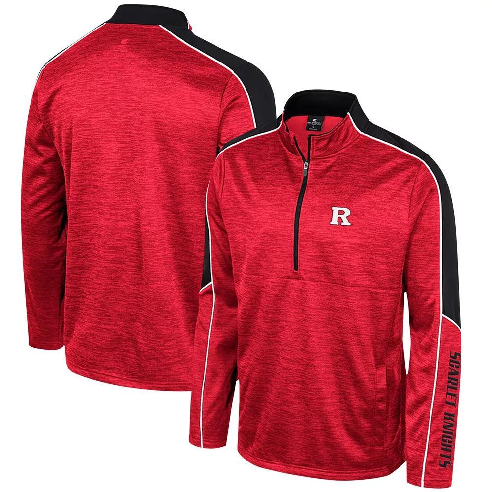 Men's Colosseum Red NC State Wolfpack Marled Half-Zip Jacket, Size: XL, Nst Red Product Image