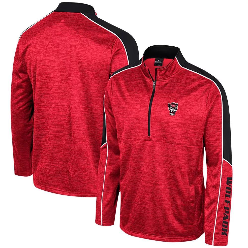 Men's Colosseum Red NC State Wolfpack Marled Half-Zip Jacket, Size: XL, Nst Red Product Image