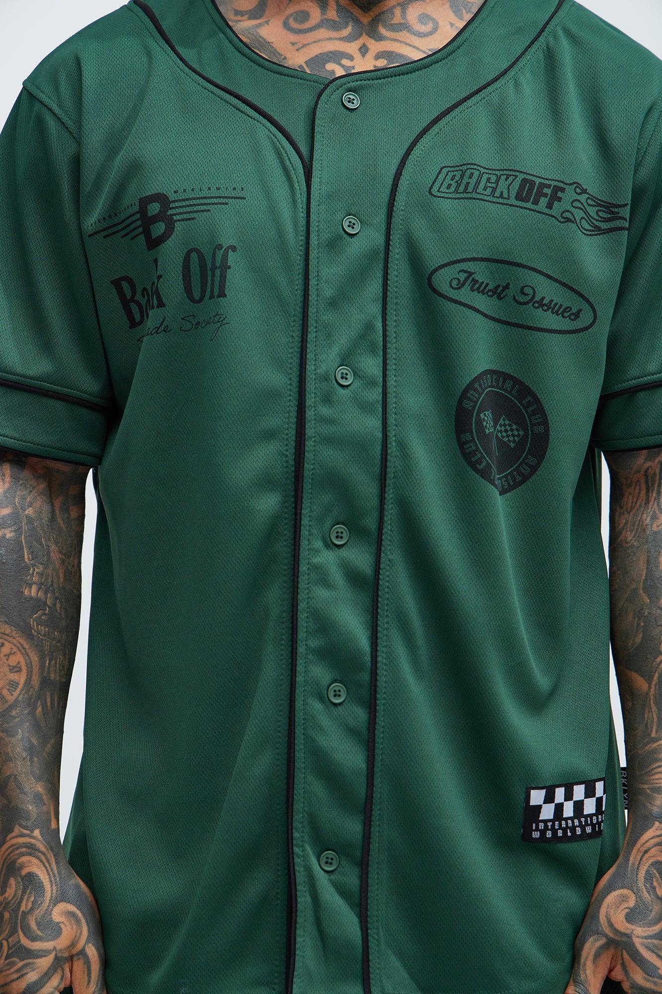 Back Off Baseball Jersey - Hunter Product Image