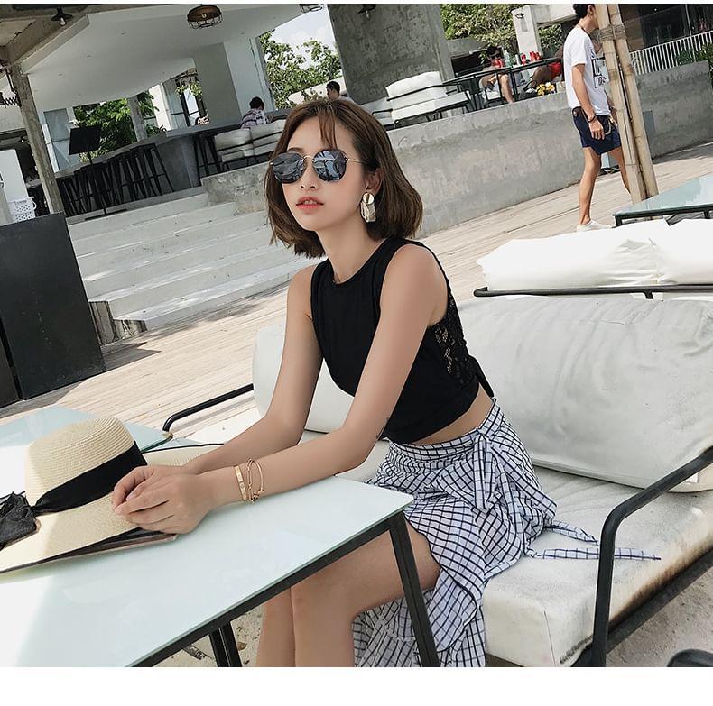 Couple Matching Crop Tankini Top / Cover Up Skirt / Swim Shorts / Set (Various Designs) Product Image