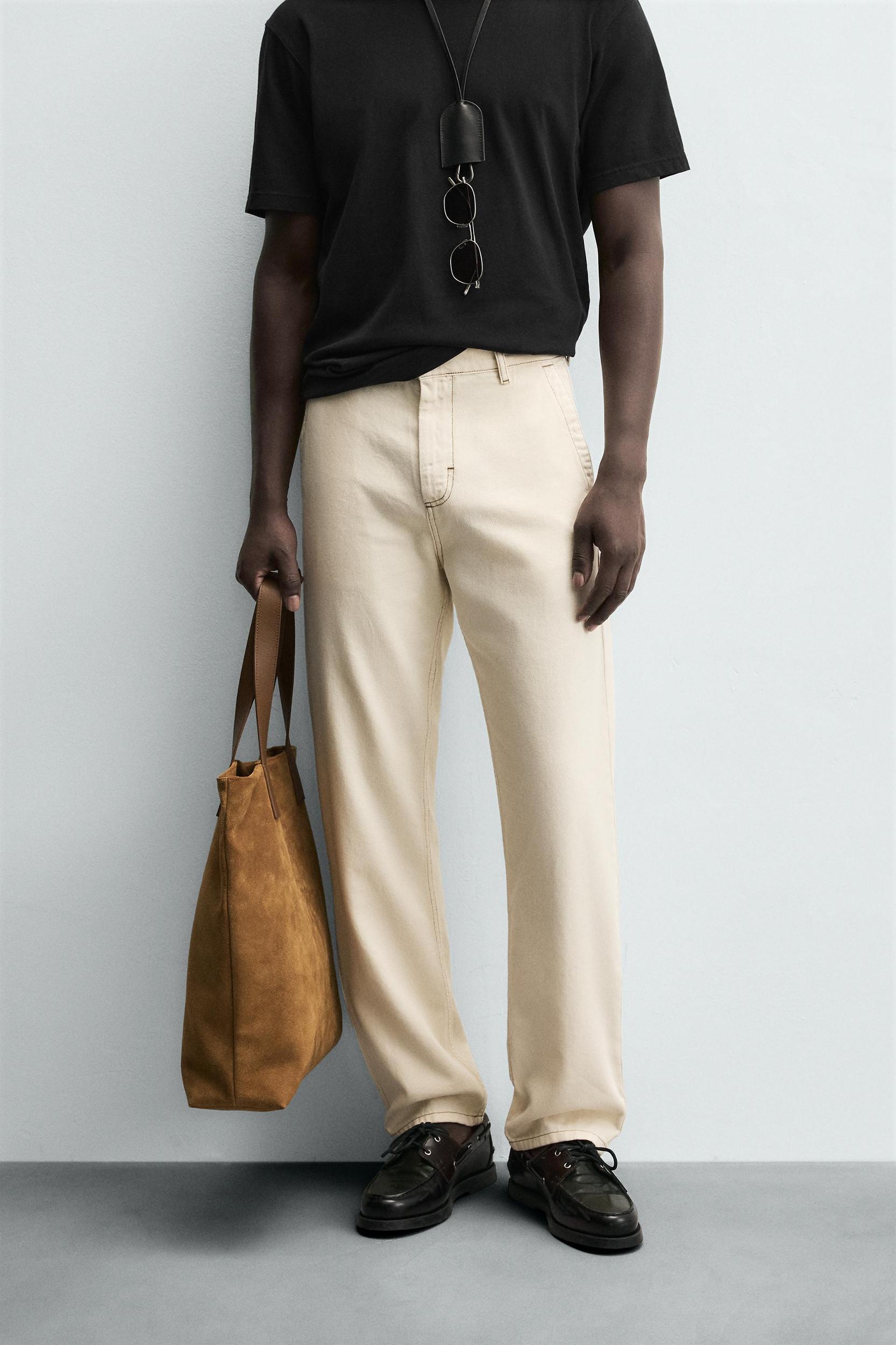 PANTS WITH CONTRAST STITCHING Product Image