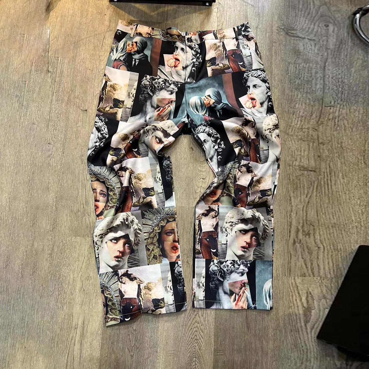 Sopula Street Straight Sculpture Print Trousers Product Image
