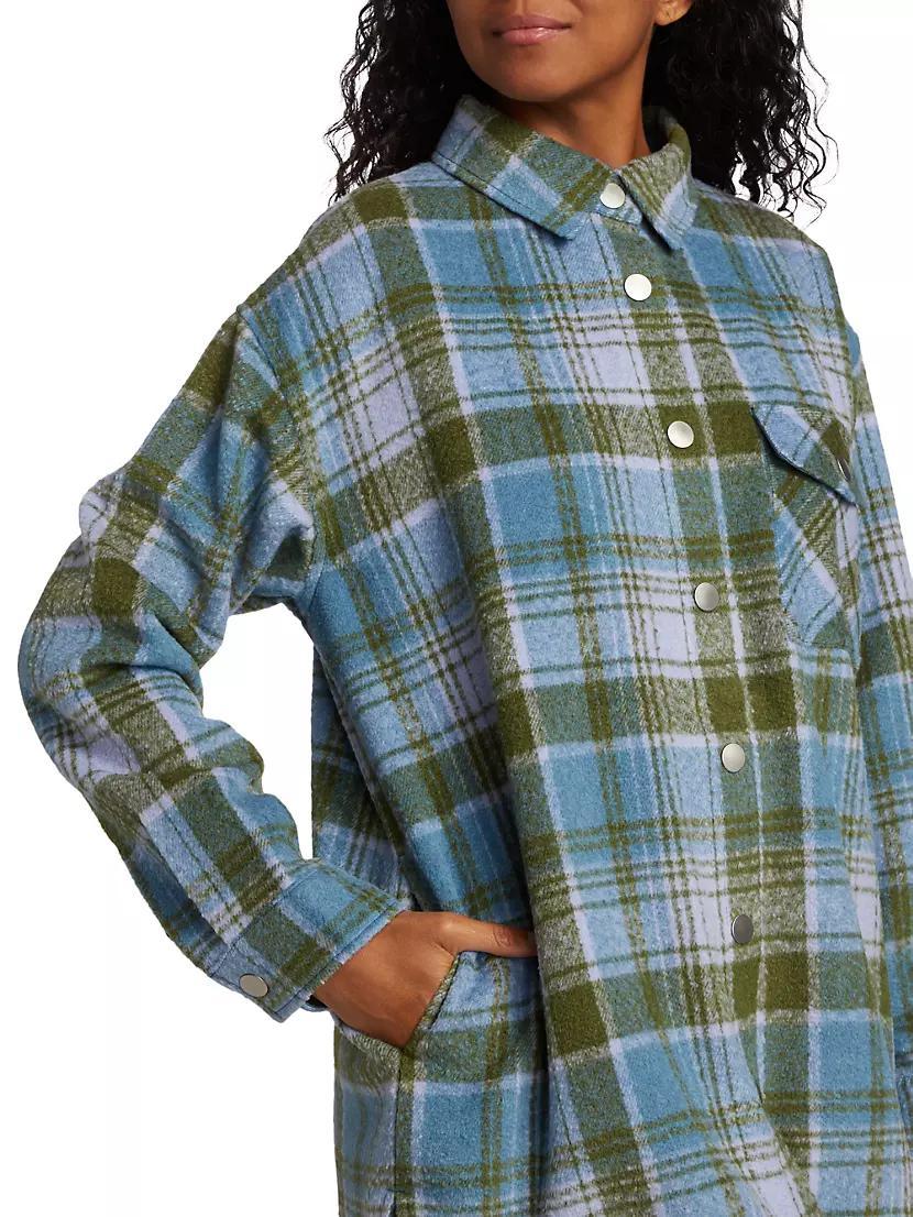 Plaid Wool Shirt Jacket Product Image
