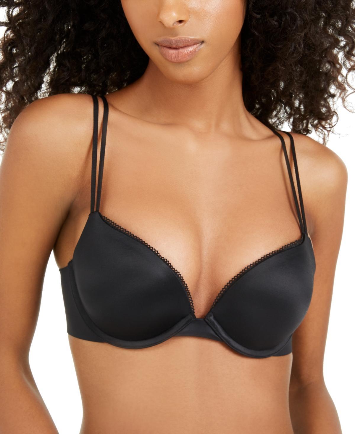 Calvin Klein Women's Liquid Touch Push Up Plunge Bra - Black - 32D Product Image