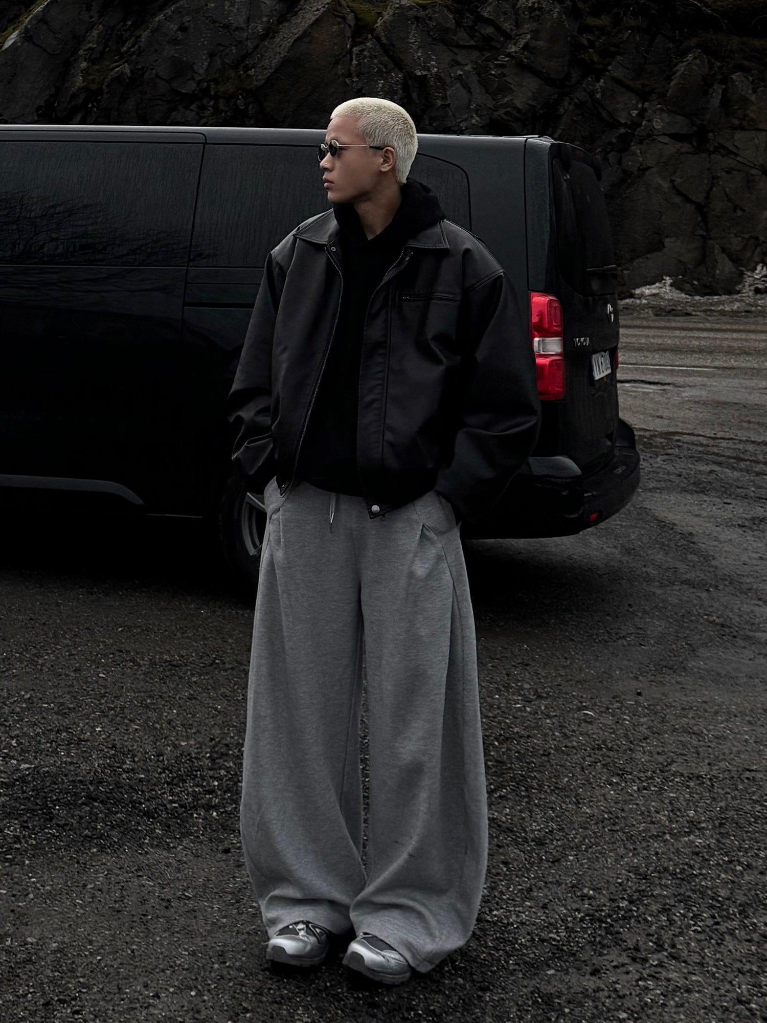 RT No. 12554 GRAY BAGGY SWEATPANTS Product Image