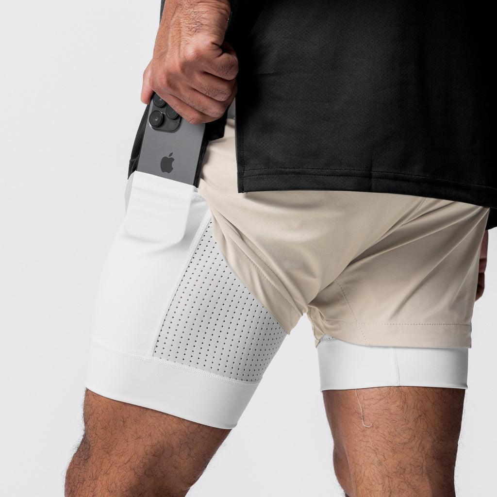 0622. Tetra-Lite® 5" Liner Short - Sand Smoke/White Product Image