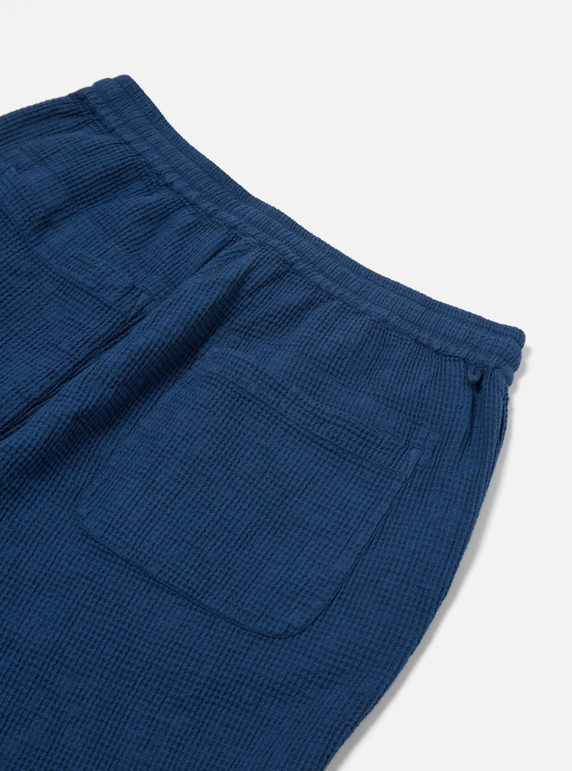 Universal Works Simple Short in Navy Japanese Waffle Product Image
