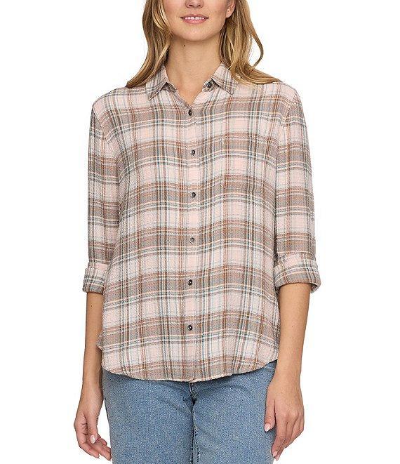 Flag and Anthem Leetonia Long Sleeve Plaid Oversized Woven Shirt Product Image