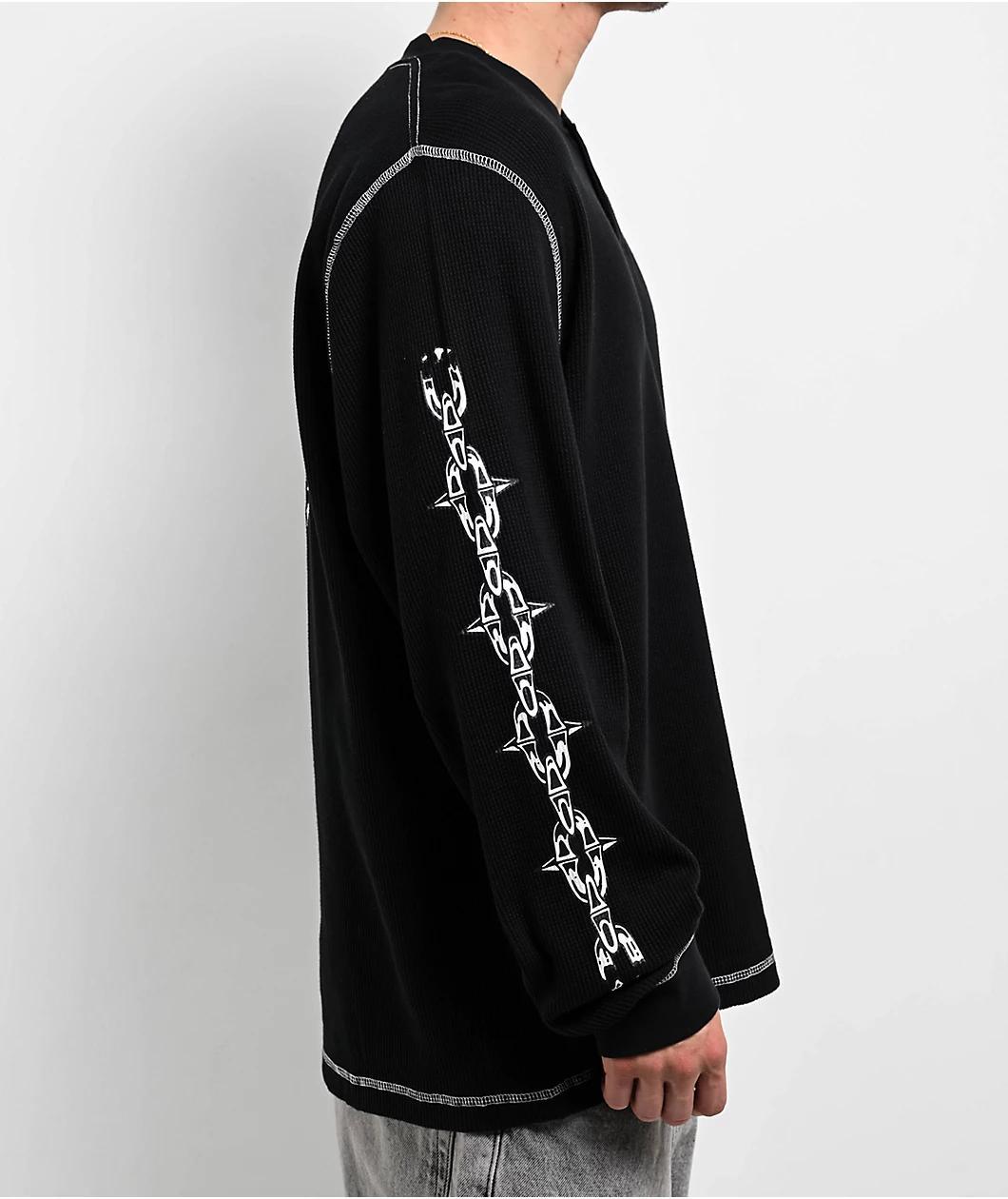 Lurking Class by Sketchy Tank Unchained Black Thermal Long Sleeve T-Shirt Product Image